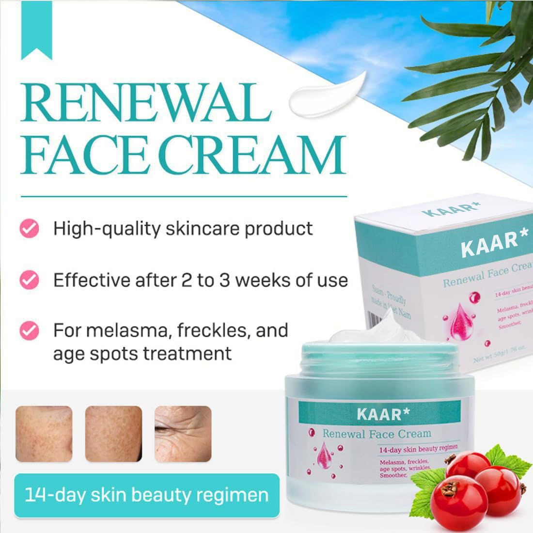 KAAR* Renewal Skin Firming Cream | Gentle & Effective Daily Firming for All Skin Types