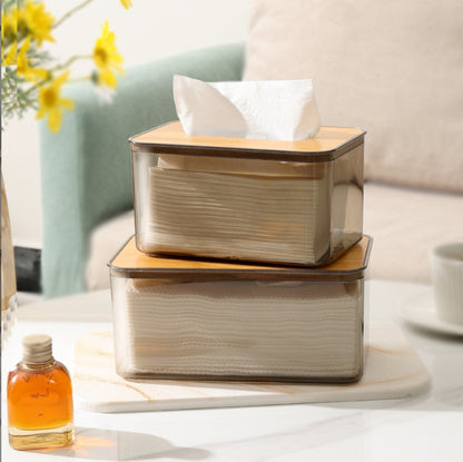 Bamboo Tissue Box Holder – Stylish Home Storage Dispenser