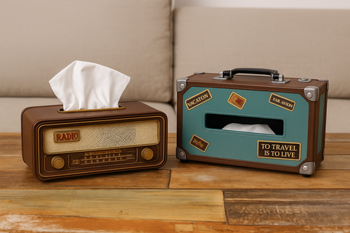 Retro Radio Tissue Box - Napkin & Paper Towel Holder