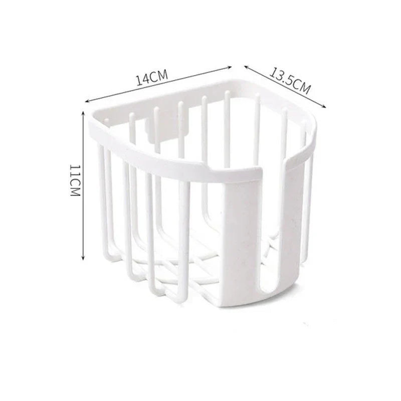 Punch-Free Wall-Mounted Toilet Paper Shelf – Bathroom & Kitchen Tissue Storage Box
