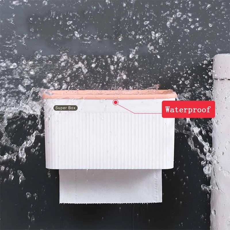 Wall Mount Toilet Paper Holder & Tissue Box