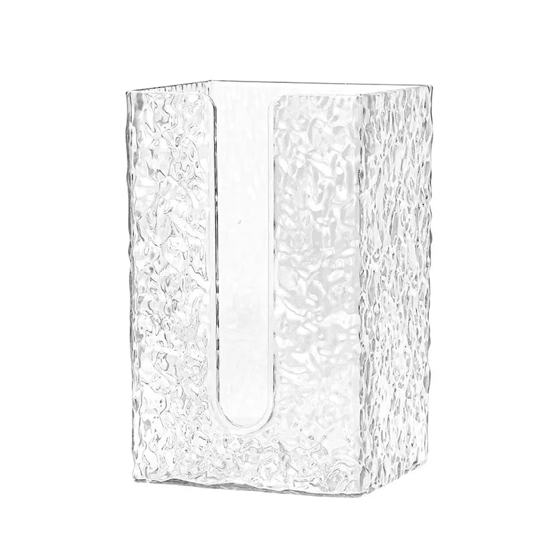 Bathroom Tissue Box Wall-mounted - Glacier Style Acrylic Storage